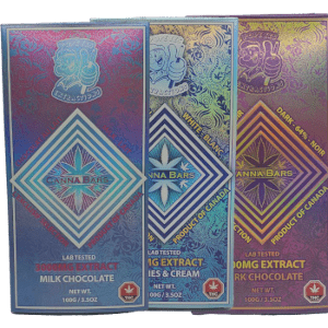 collection of 3 3000mg thc canna bars