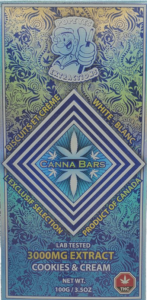 popeyes extractions cookies and cream flavoured 3000mg thc chocolate bar